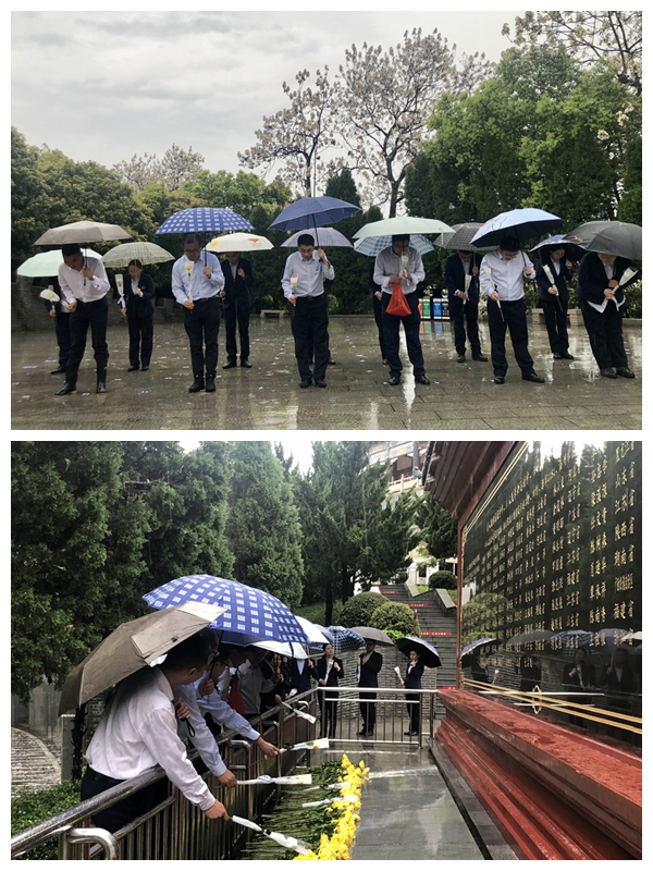 九江二桥开展“缅怀先烈忆初心，赓续精神勇前行”清明祭扫活动